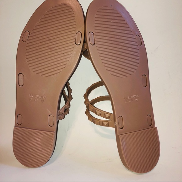 Sz 8 Olivia Miller Studded Jelly Slides Sandals Blush Pink/Nude NWOT - Picture 9 of 10